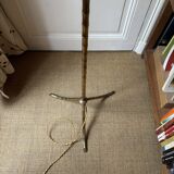 Bronze bamboo floor lamp