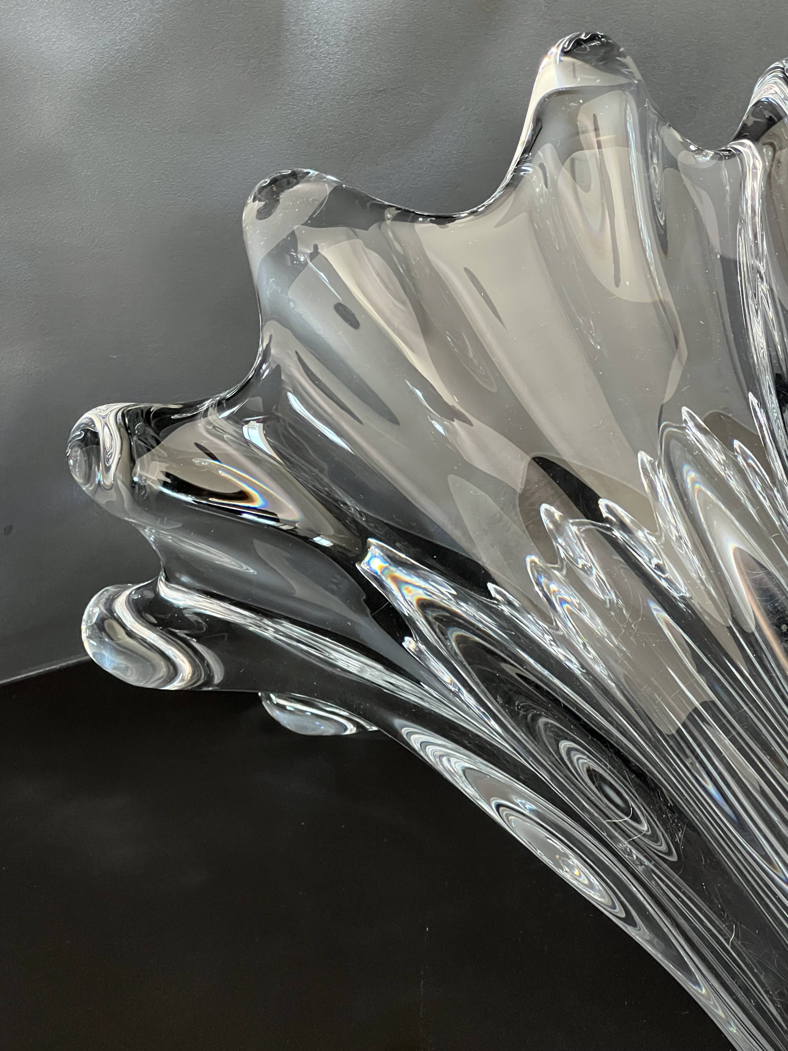 Crystal vase called "Giraffe Head" by Art Vannes France, 1950s.