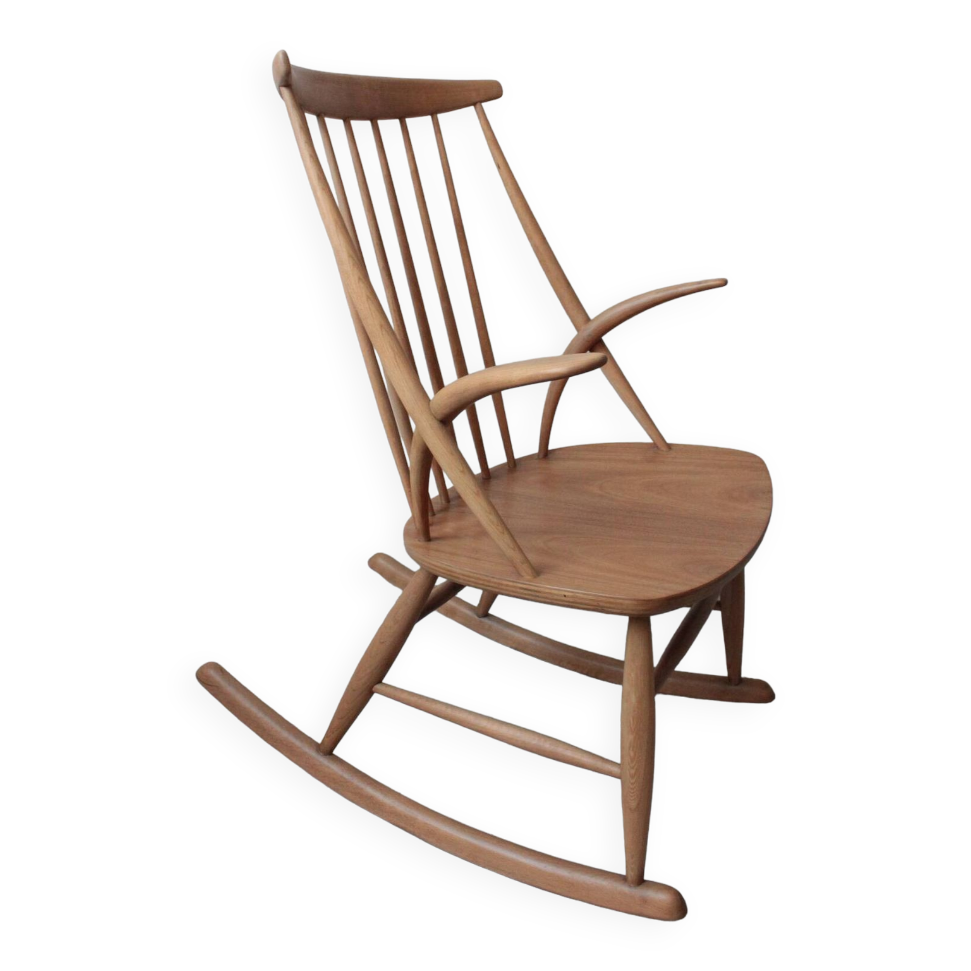 Scandinavian Rocking Chair by Illum Wikkelsø for Niels Eilersen, 1958