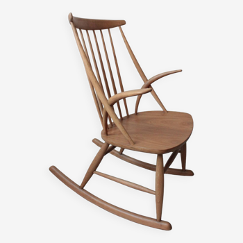 Rocking Chair Scandinave by Illum Wikkelsø for Niels Eilersen, 1958