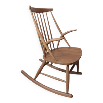 Scandinavian Rocking Chair by Illum Wikkelsø for Niels Eilersen, 1958