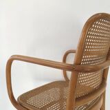 Bentwood and cane armchair