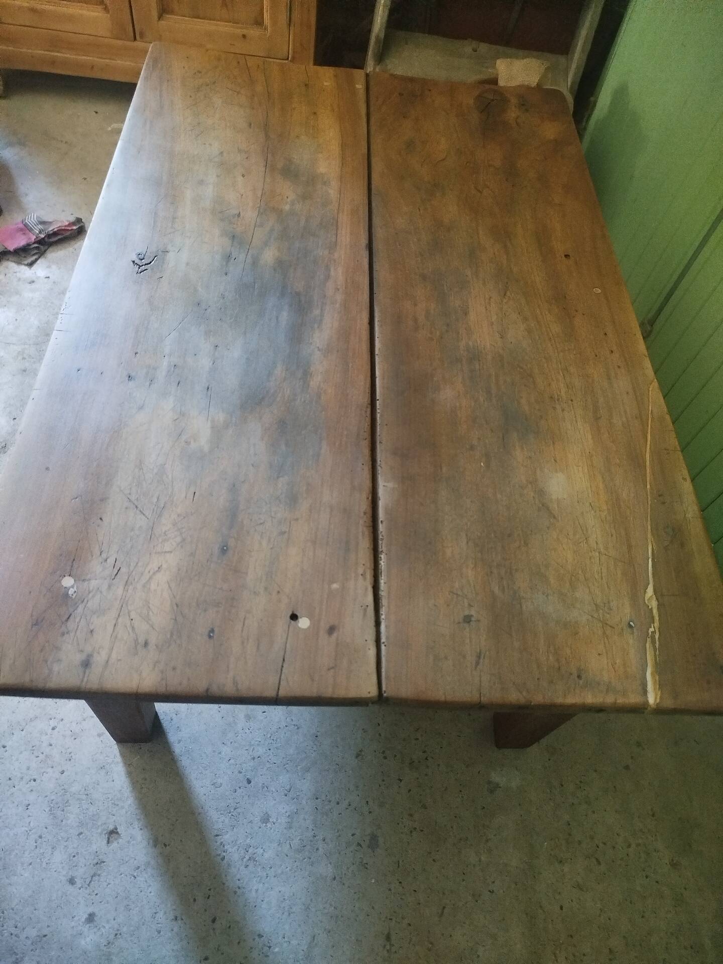Old solid wood table