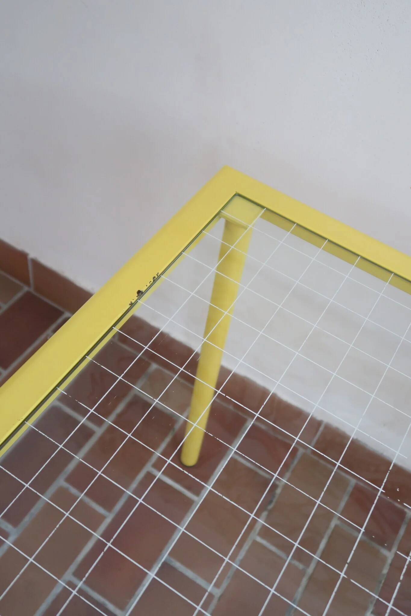Giandomenico Belotti desk for Fly Line, yellow metal