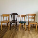 Set of 4 mismatched chairs