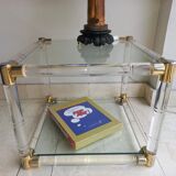 Table d’appoint en bambou lucite par Charles Hollis Jones