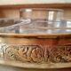 Appetizer tray, servant silver metal and its 5 ramekins 1930s cut glass