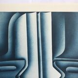 Lithographie originale de Jacques Poli, Forage en mer, 1978