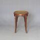 low bistro stool in curved wood laminated seat, circa 1920