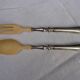 Cutlery with salad in filled silver (minerva hallmark) and ivory, late nineteenth