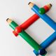 Vintage coat rack from the 1980s in the style of Pierre Sala, Memphis style, pencil pattern, extendable, 7 hooks.