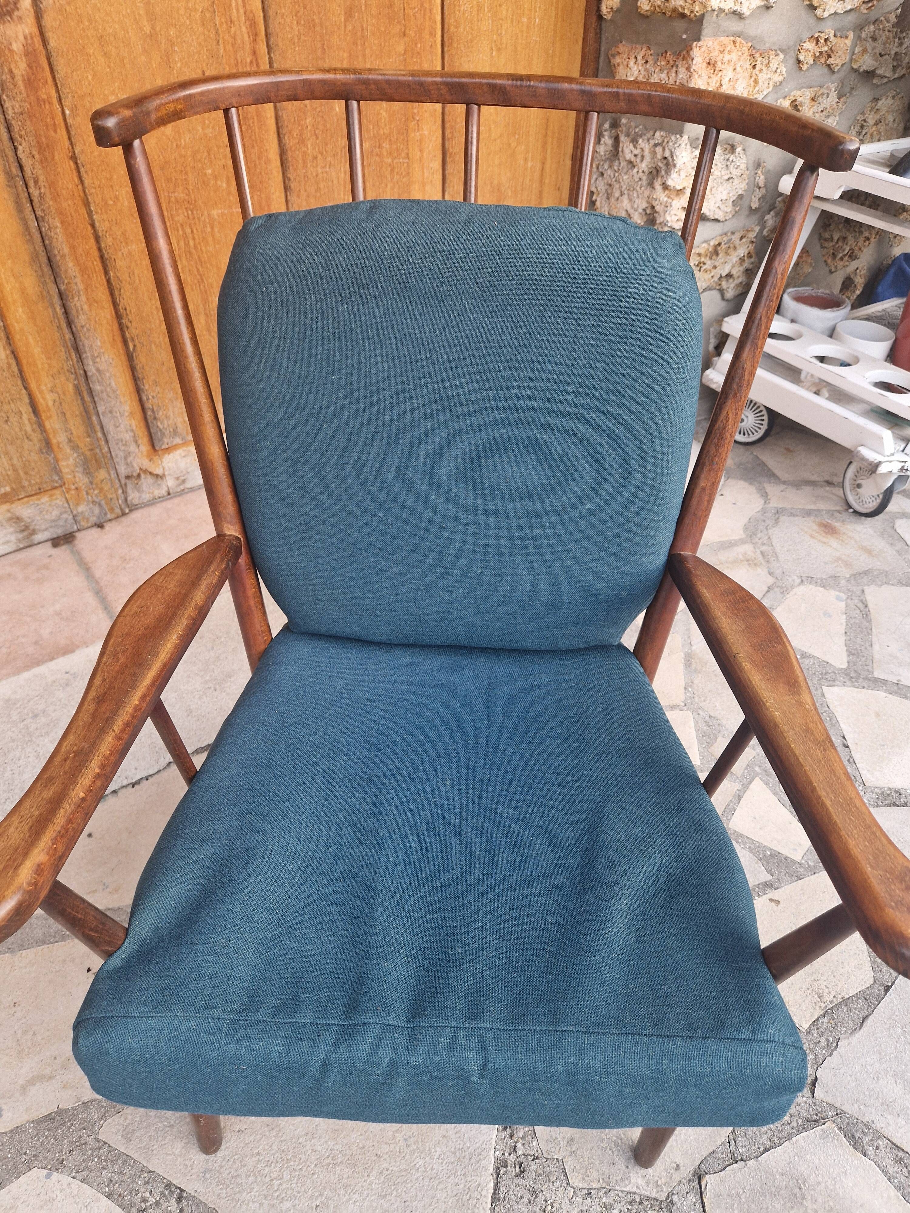 Fauteuil Baumann éventail vintage