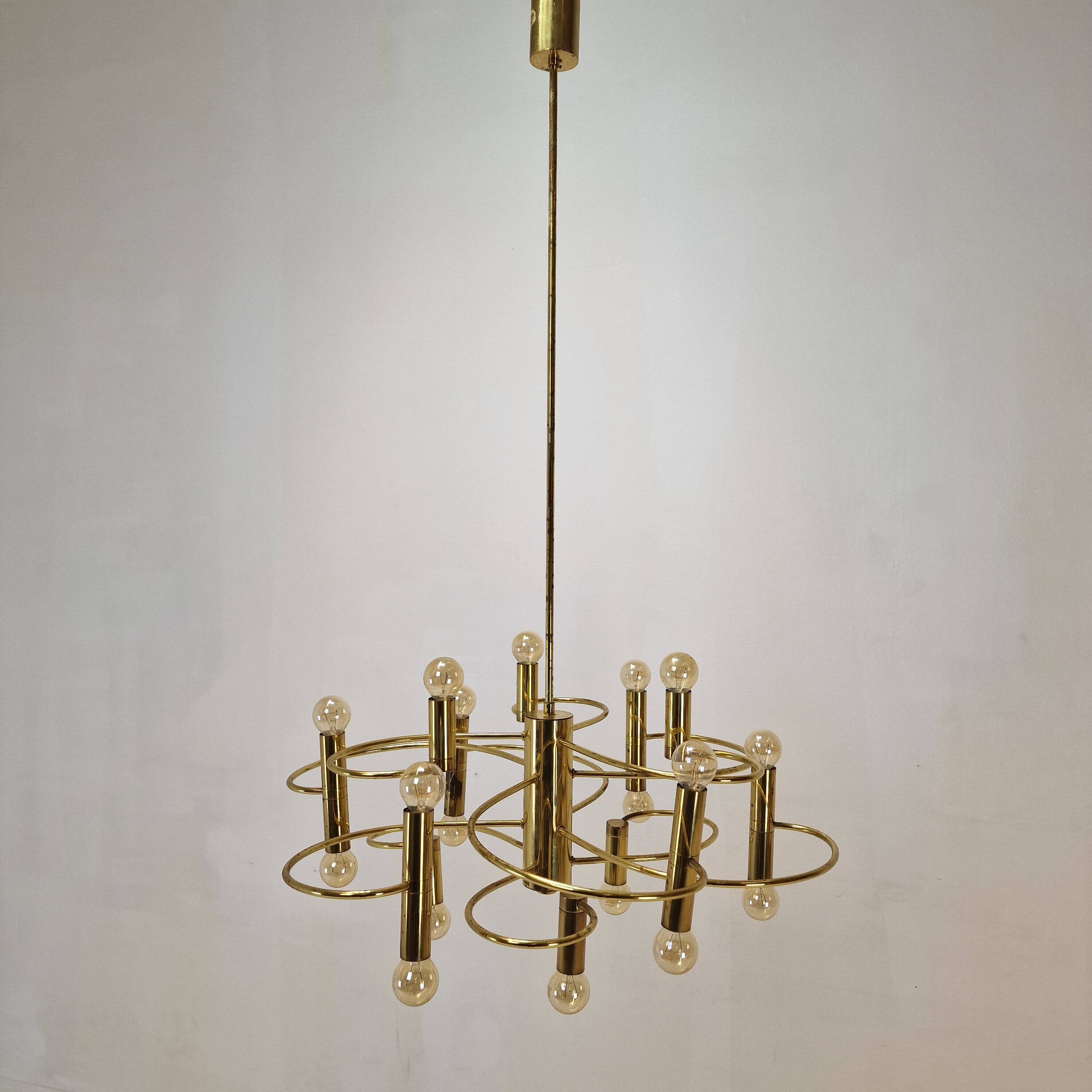 Lustre vintage conçu par  Sciolari, 1970