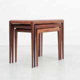 Scandinavian rosewood nesting tables from Rio