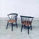 Set of Mid-Century Modern Fanett Armchairs, Denmark, 1950s