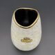 Small Bay Keramik vase with pearlescent glaze and gold trim.
