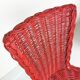 3 chaises en rotin et métal 1950