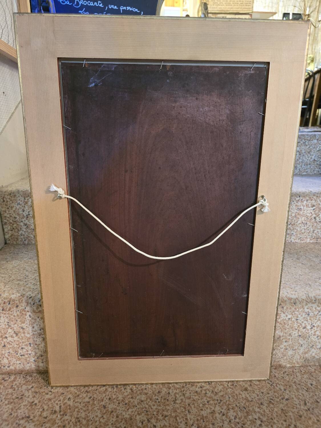 Oil on panel with bouquet