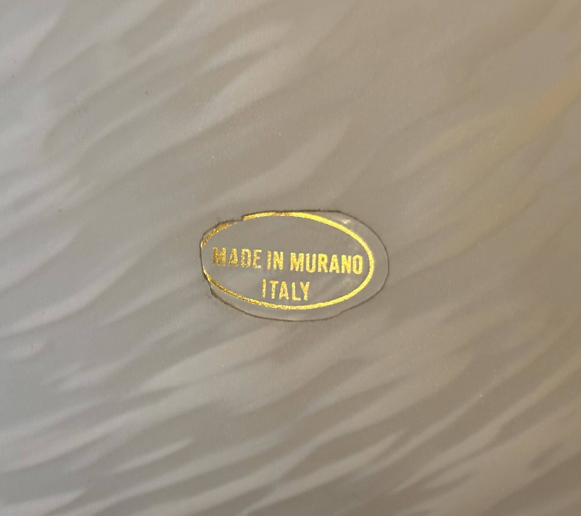 Vintage Murano Swirl Cone Lamp - Original Label - 1970s