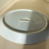 Flat oval porcelain