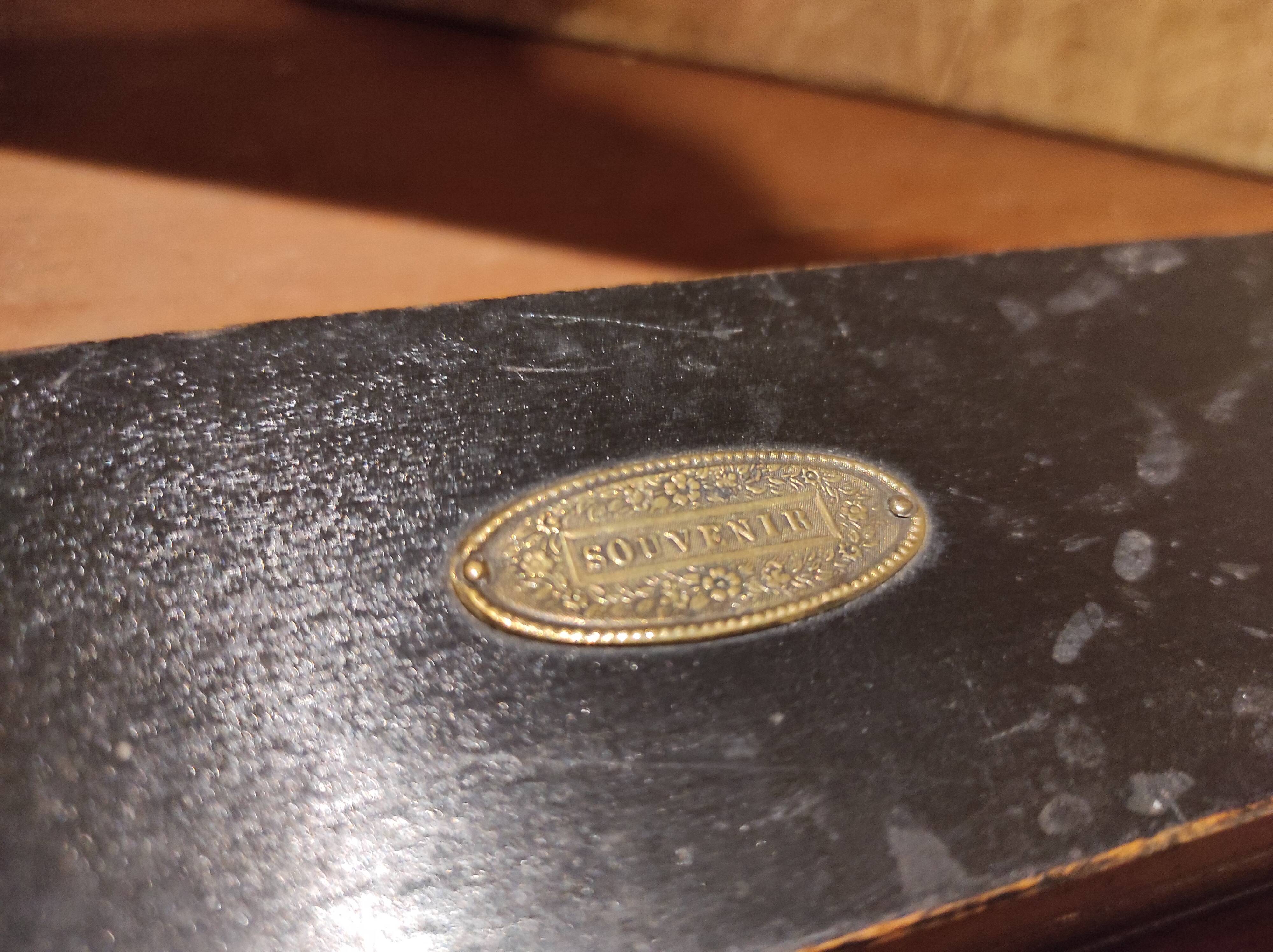 Vintage French pencil case in ebonized wood