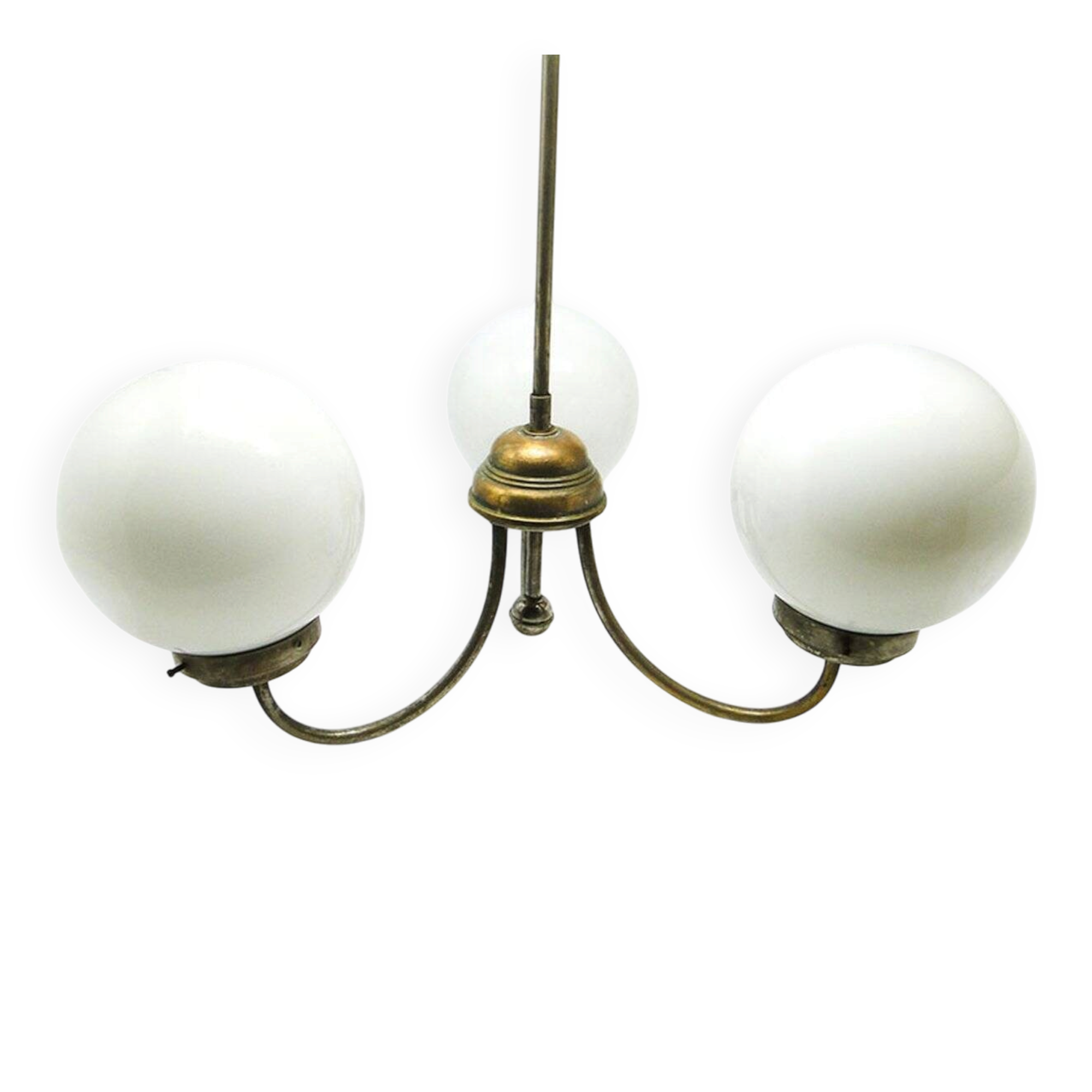 Chandelier with glass globes, Czechoslovakia, 1930s
