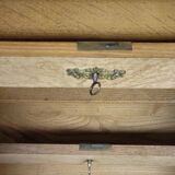 Armoire a miroirs style louis XVI en noyer a patine blonde vers 1880