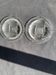 2 art deco glass ashtrays