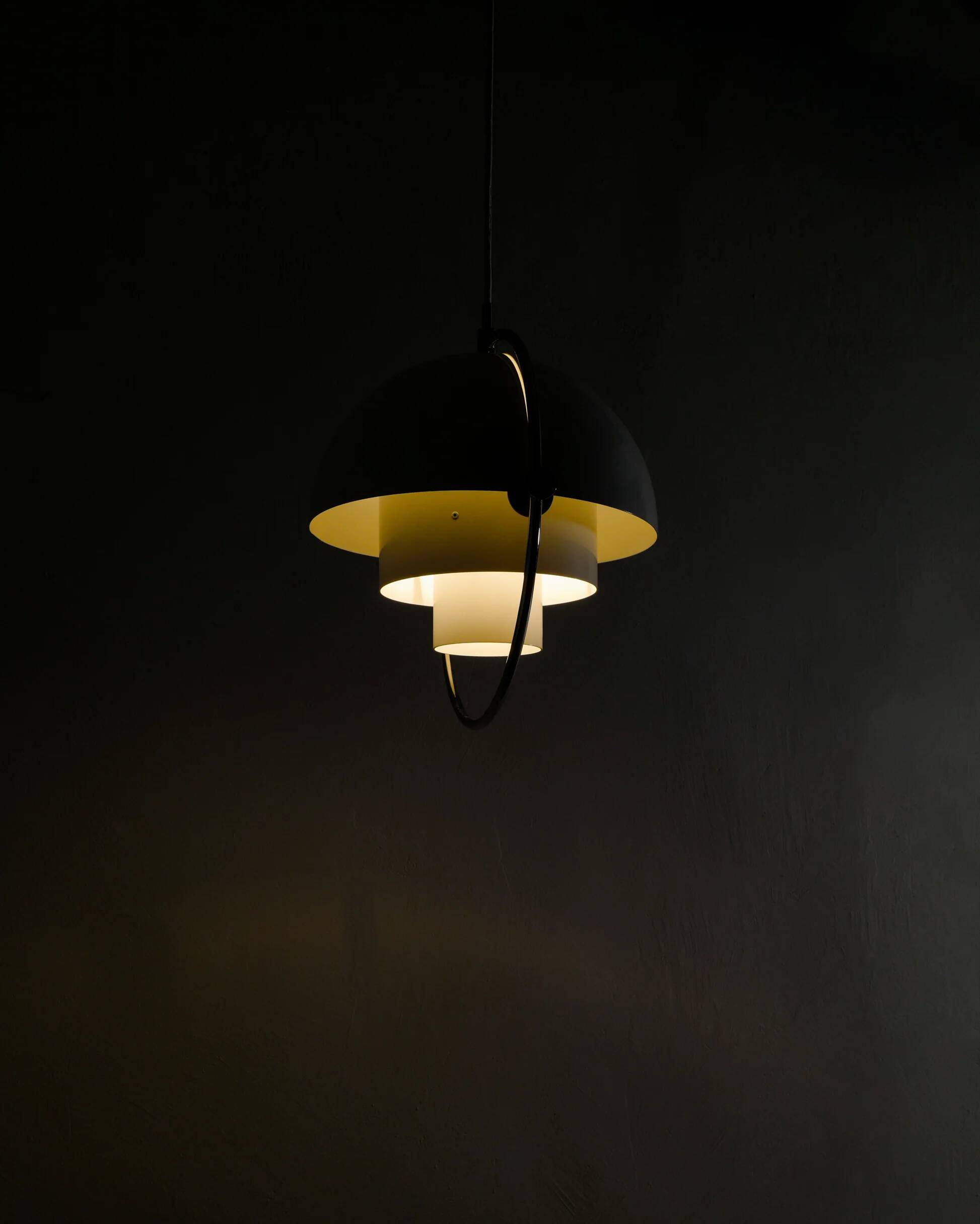 Vintage Danish Mid Century Louis Weisdorf White "Multi Lite" Pendant, 1960s