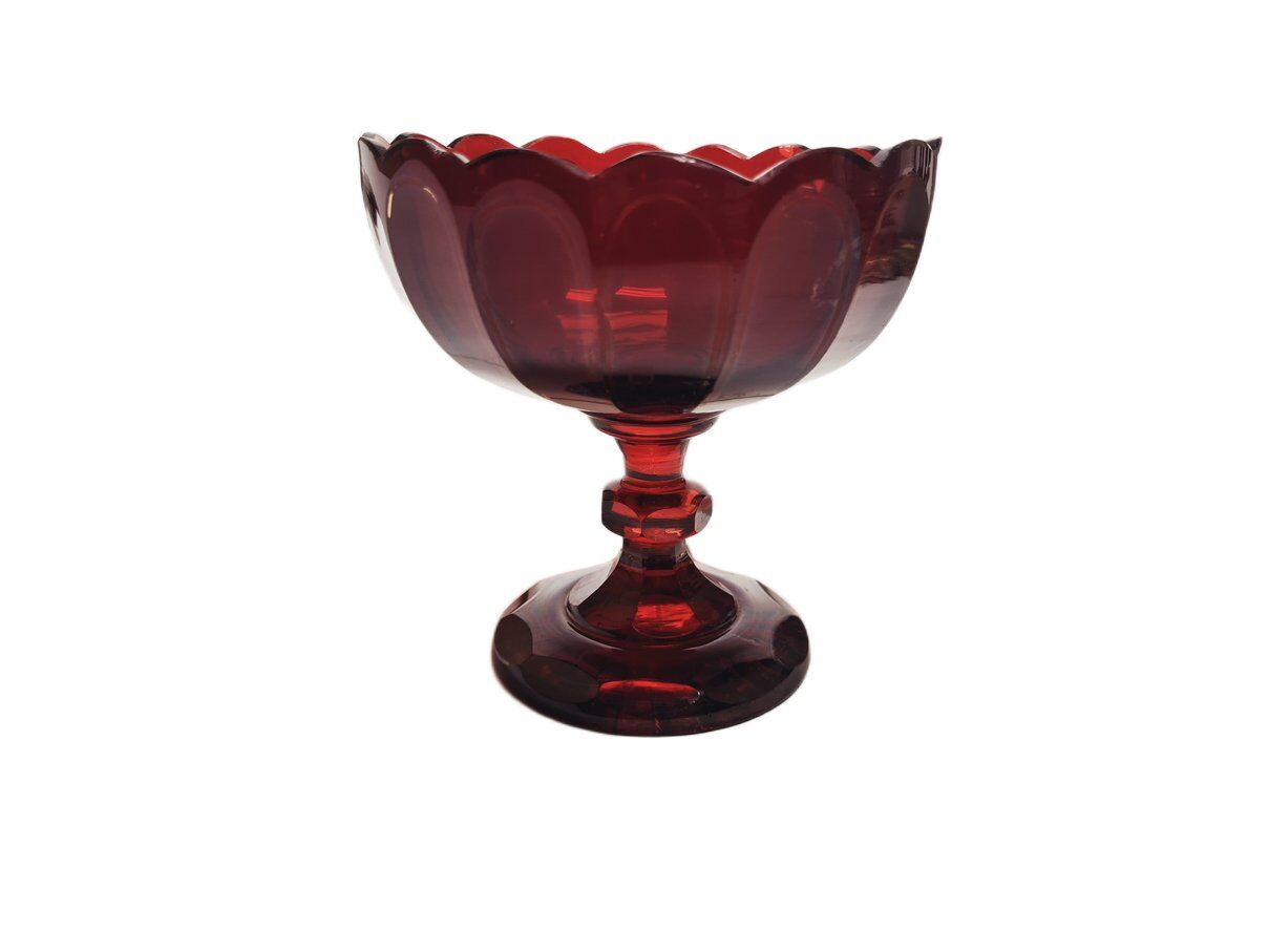Biedermeier fruit bowl on stand, Austria, 1850s