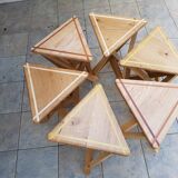 Solid wood design tabouret