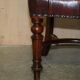 Chesterfield captain's armchair William IV in restored leather with hardwood.