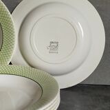Six earthenware plates of SALINS service "ISERAN" 50s