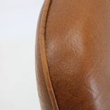 1960s Scandinavian Teak Armchair in Leatherette