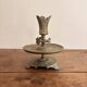 Bronze Carved Floral Lotus Flower Table Candle Holder Neo-Gothic Art Nouveau