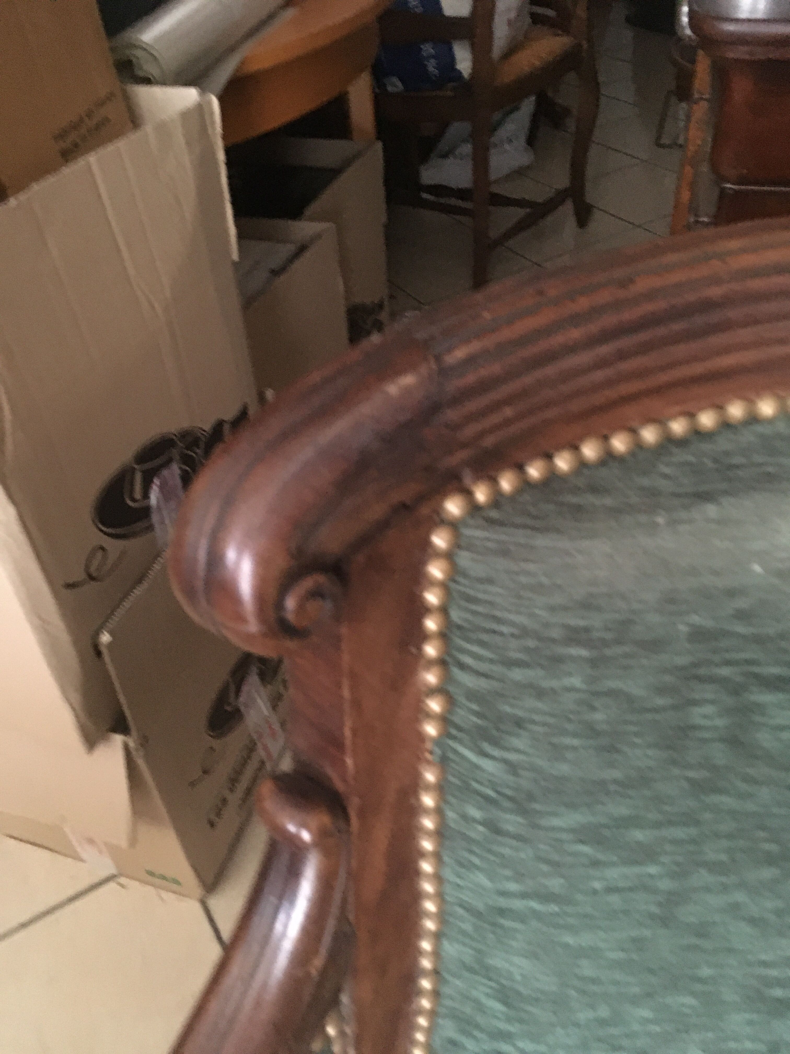 Old bergère armchair