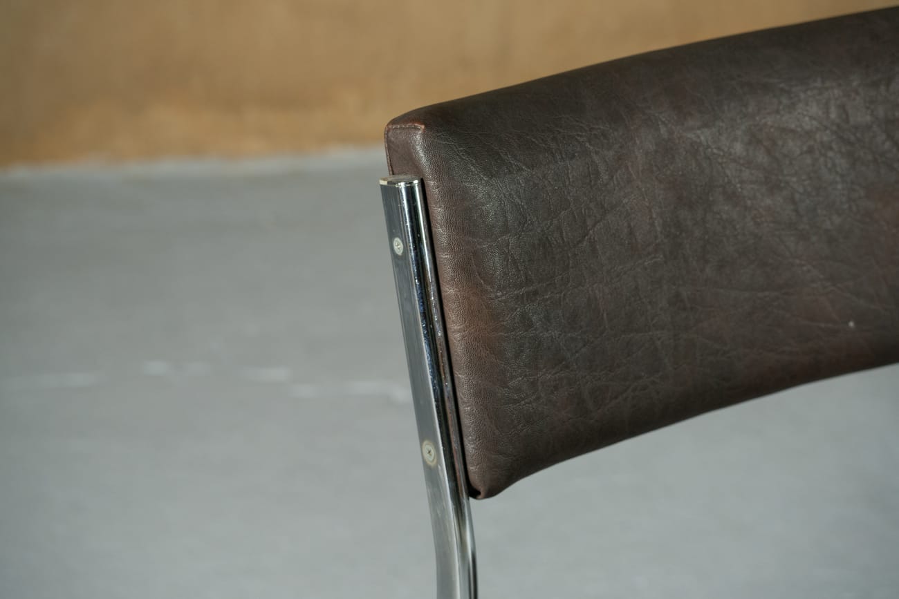 Mid-century Gastone Rinaldi metal chair, Italy 1970s