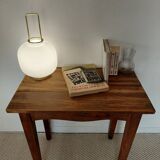 Old solid wood console - drawer - curved line - chic country style