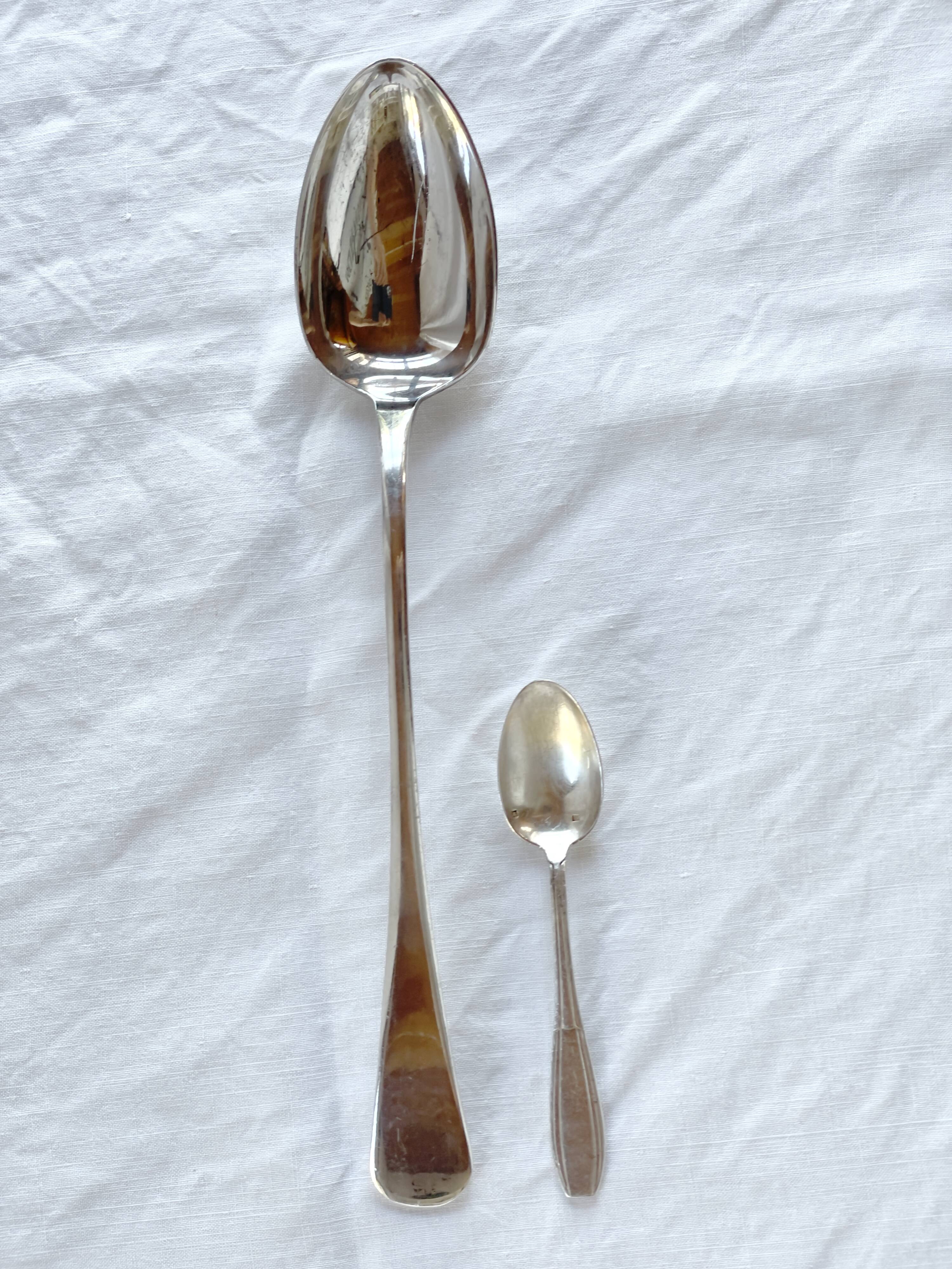 Warriss Sheffield eng 19th century large -32.5 cm- serving spoon