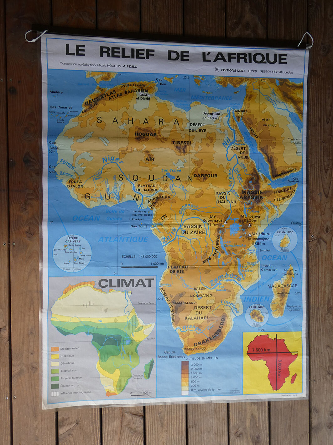 School map poster vintage Africa edition MDI
