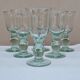 Service of 6 blown glass stemmed glasses
