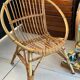 Fauteuil coquille rotin enfant