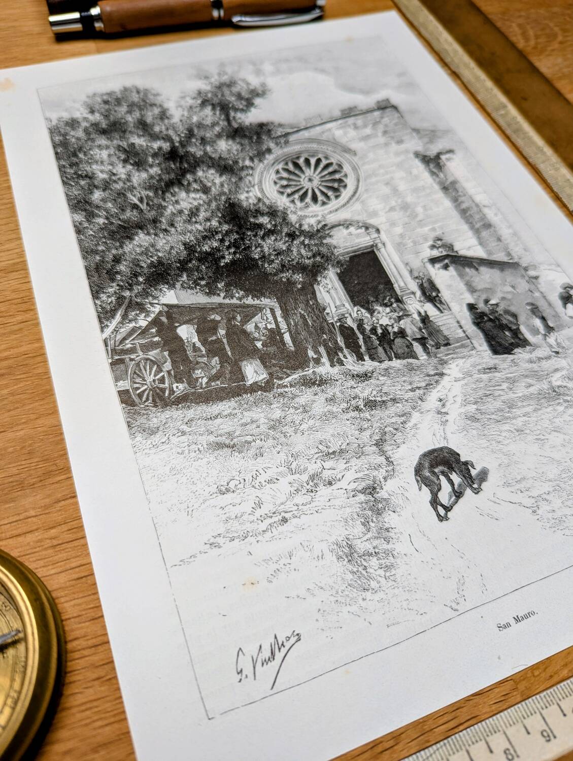 Printed in 1891, Santuario di San Mauro, Sardinia.