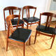 Series of 4 vintage Scandinavian teak chairs, 1960