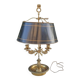 Empire style bouillotte lamp in bronze and sheet metal