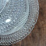 Bonbonnière Ancienne en Verre Soufflé Cloche à Fromage Beurrier 17,5cm