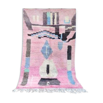 Vintage Boujad Berber rug pink 150 x 240 cm