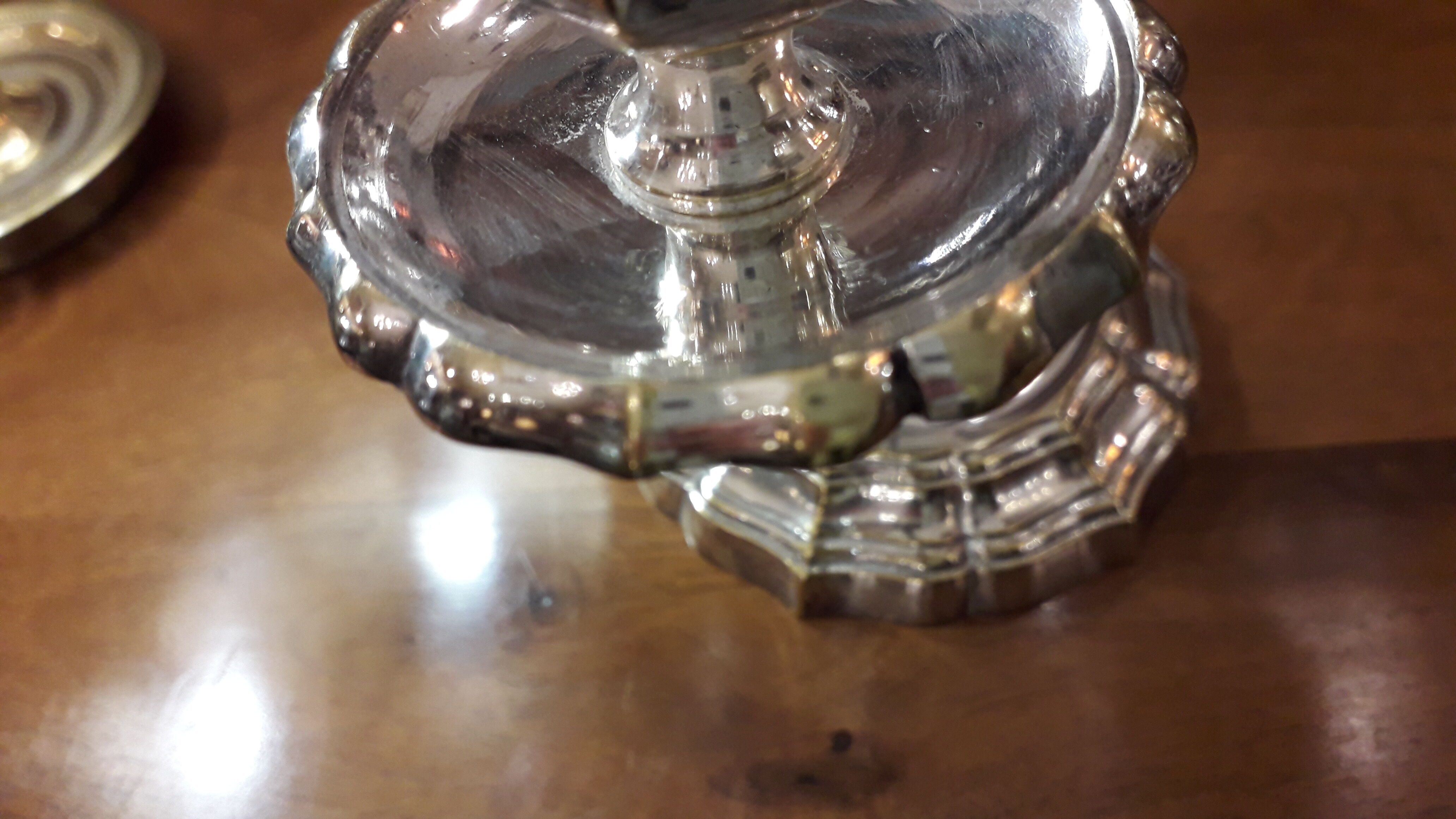 Old silver bronze chandeliers
