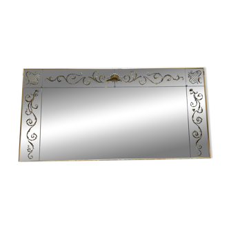 Miroir vénitien de bistrot - brasserie en verre églomisé Art Nouveau