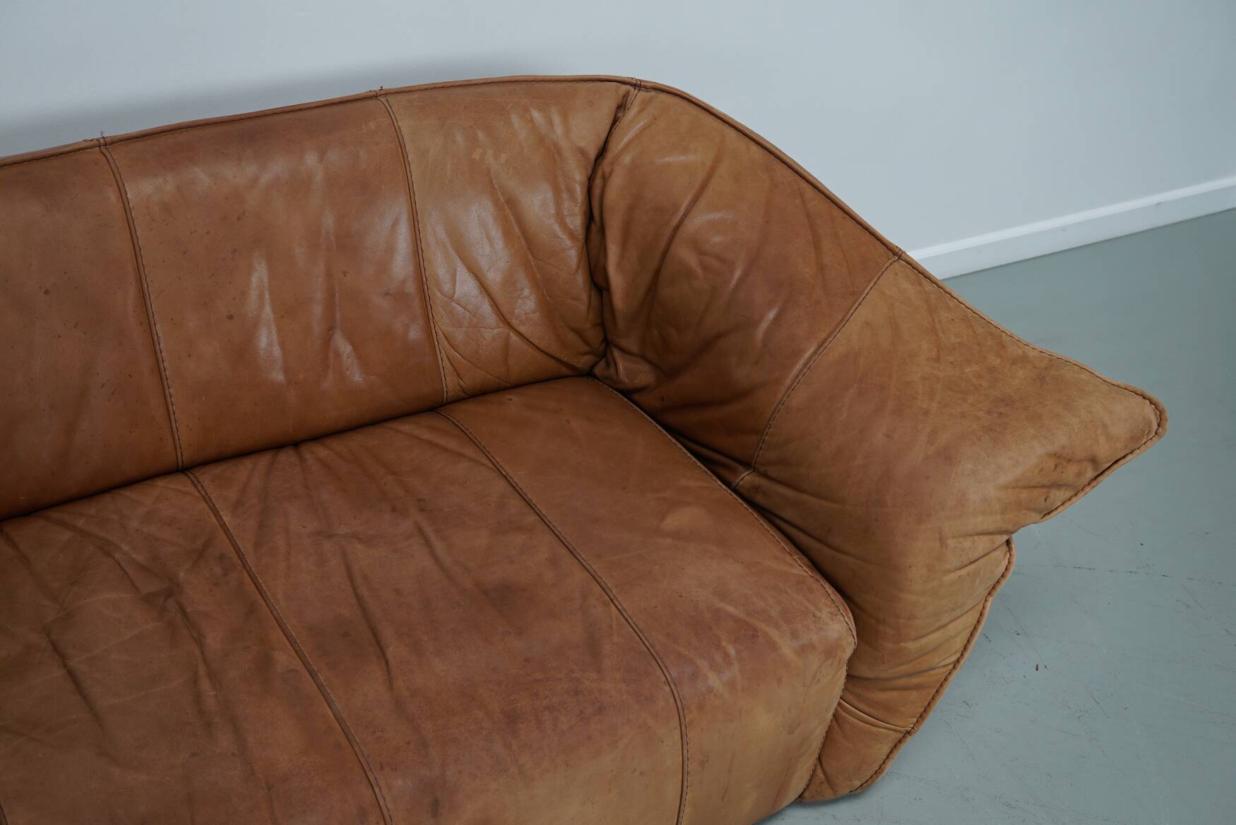 Cognac Leather Andes Sofa by Gerard van den Berg for Montis, 1970s